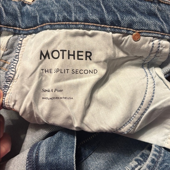 BNWT MOTHER The Split Second Denim Midi Skirt - Picture 9 of 12